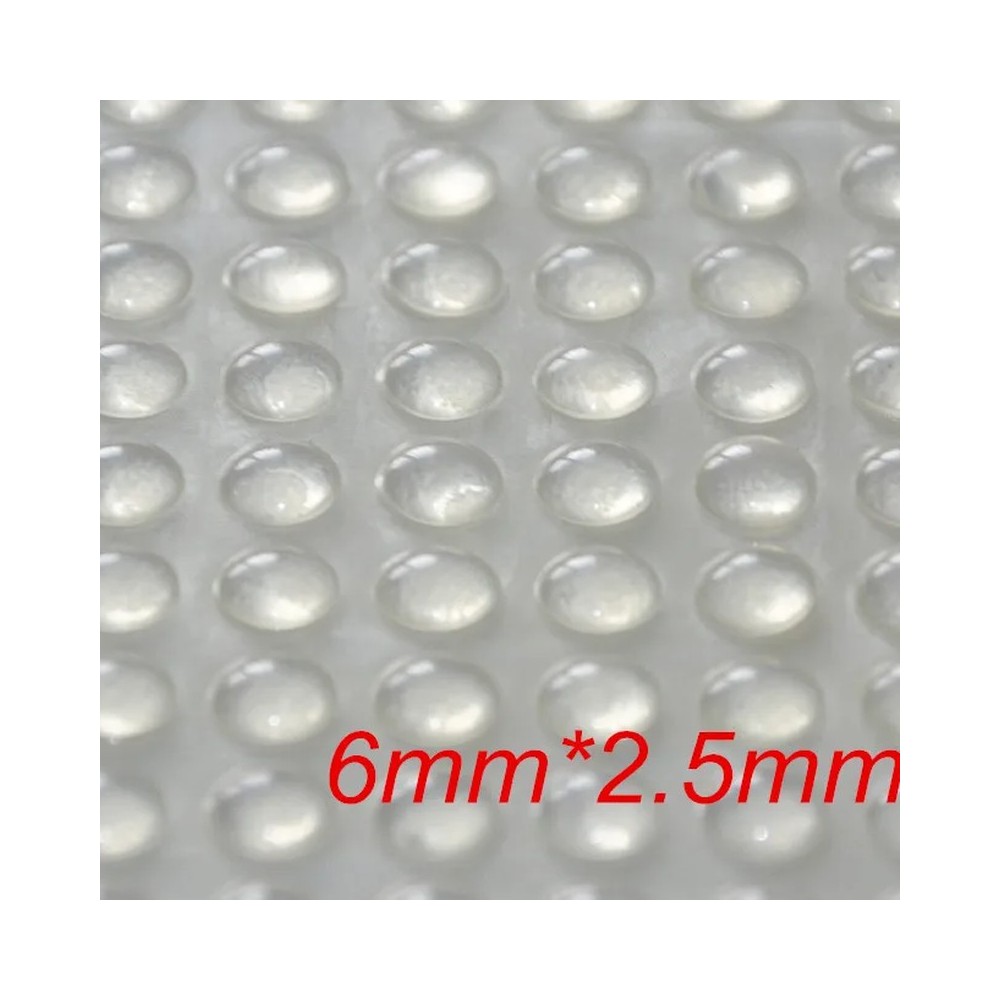 Patin silicone adhésif transparent 6 × 2,5 mm