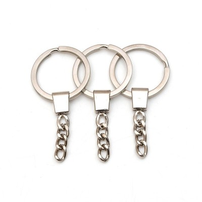 Anneau porte-clés plat avec chaîne