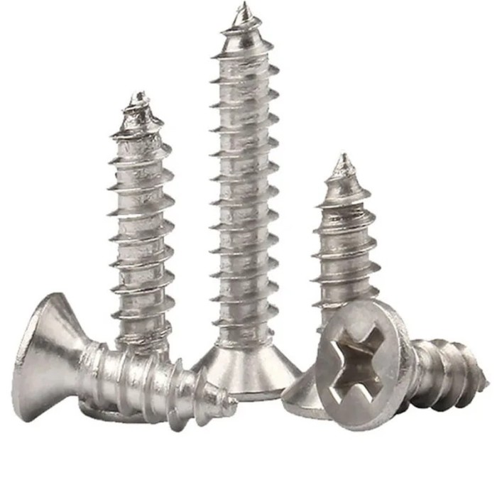 Vis à bois inox tête fraisée M2 × 12 mm