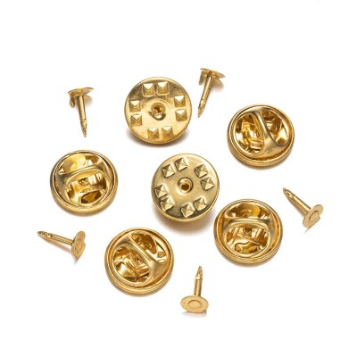 Attache pin's dorée (pointe + fermoir)